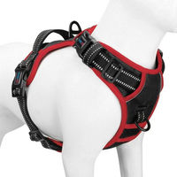 Produktbild von PHOEPET Sicherheitsgeschirr für Hunde reflektierend verstellbar Schwarz Größe S