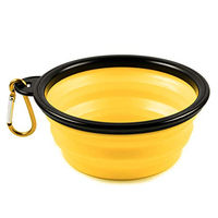 Produktbild von PhoneNatic Faltbarer Silikon-Reisenapf für Hunde und Katzen in Gelb 350 ml - 350 ml
