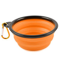 Produktbild von PhoneNatic Faltbarer Silikon-Reisenapf für Hunde und Katzen, Orange, S, 350 ml - 350 ml