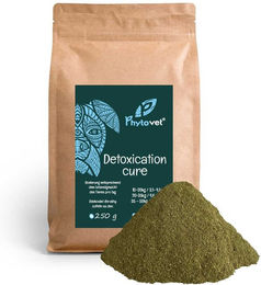 Produktbild von Phytovet Hund Detoxication Cure Nahrungsergänzung Pulver zur Unterstützung von Leber, Nieren und Harnwegen 1000g