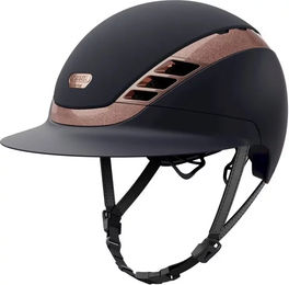 Pikeur Abus AirLuxe Supreme Reithelm Unisex Midnight Blue Rosé Gold Größe S – Bild 1 von 5