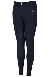 Pikeur Braddy Softshell Reithose für Kinder mit Fleece-Winterfutter und Vollgrip in Blau Größe 152 – Bild 1 von 2