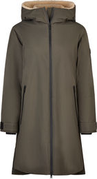 Pikeur Damen Regenmantel wasserdichter Wintermantel mit Teddy-Abfütterung deep Khaki Größe 40 – Bild 1 von 5