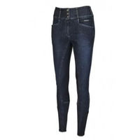 Produktbild von Pikeur Damen Reithose Candela Jeans Grip Blau Vollbesatz