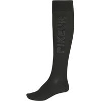 Produktbild von Pikeur Damen Reitsocken Kniestrümpfe mit Strass und Nieten Schwarz Größe 41-43