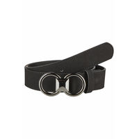 Produktbild von Pikeur Damen Sportgürtel Pi Glossy FS25 aus Kunstleder in Schwarz-Gold