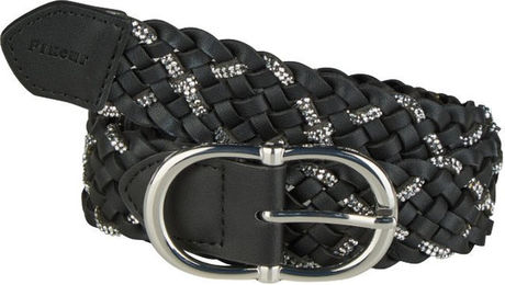 Produktbild von Pikeur FS26 The Core Glitzergürtel für Damen aus Leder in Schwarz Silber