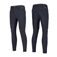 Produktbild von Pikeur Herren Reithose NAVARO GRIP Vollbesatz in Schwarz und Dunkler Schatten
