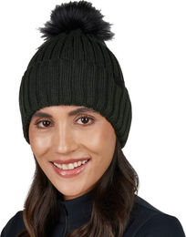 Pikeur HW25 Sports Mütze mit Pompom für Damen aus Wolle in Grau oder Schwarz – Bild 1 von 2
