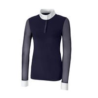 Produktbild von Pikeur Night Sky Turnierbluse Damen mit Mesh Langarm in Blau Größe 40