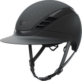 Pikeur Reithelm AirLuxe Supreme Glam für Damen mit langem Visier Schwarz 55-58cm – Bild 1 von 4