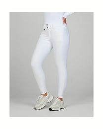 Pikeur Reithose Amia für Damen mit Knie Grip in Weiß – Bild 1 von 2