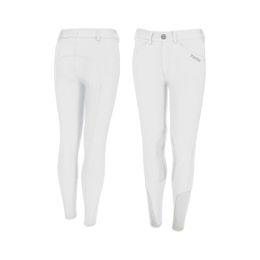 Pikeur Reithose Brooklyn Grip für Kinder aus Baumwolle Weiß Größe 134 – Bild 1 von 2