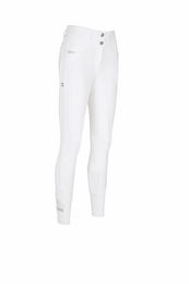 Produktbild von Pikeur Reithose Damen Highwaist mit Lederbesatz aus Kunstleder in Weiß