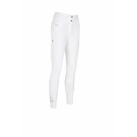 Produktbild von Pikeur Reithose Damen Highwaist mit Lederbesatz aus Kunstleder in Weiß