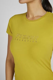 Pikeur Reitshirt Damen Roundneck aus Baumwolle Golden Olive Gelb – Bild 1 von 3