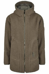 Pikeur Sports Damen Teddyfleece Jacke Sherpa Fleecejacke Greige Grösse 40 – Bild 1 von 3