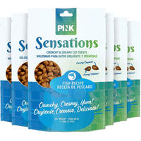 Produktbild von PINK Knusprige Katzensnacks Lachs-Geschmack 6 x 100 g mit cremiger Füllung