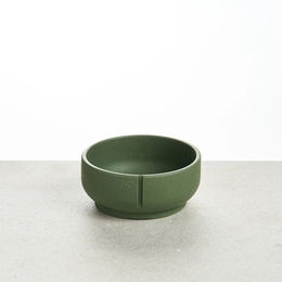 Produktbild von PINO Classic Bowl Futternapf aus Keramik Crocodile Green Solid Größe S 14 x 6,2 cm