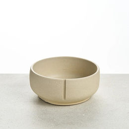 Produktbild von PINO Classic Bowl Owl Futternapf aus Keramik Greige Größe M 17,5 x 7,7 cm