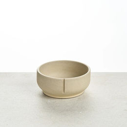 Produktbild von PINO Classic Futternapf Owl Greige Solid aus Keramik Größe S 14 x 6,2 cm