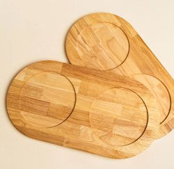 PINO Napfunterlage Serving Tray aus Holz Natur Größe L 48,5 x 19 cm – Bild 1 von 2