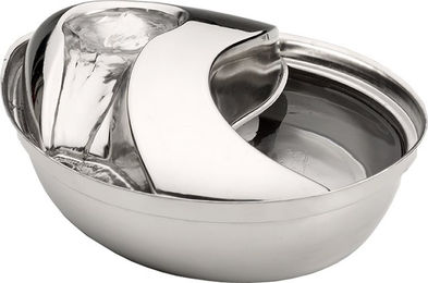 Produktbild von Pioneer Pet Edelstahl Trinkbrunnen Rain Drop Style 2,8 l Silber - 2,8 l
