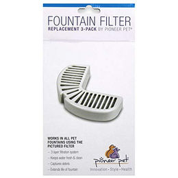 Produktbild von Pioneer Pet Rain Drop Ersatzfilter für Trinkbrunnen 3er Set mit Vlieskohlefilter und Kunststoffummantelung