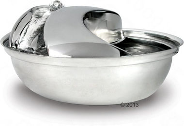Produktbild von Pioneer Pet Raindrop Trinkbrunnen aus Edelstahl Silber 1,7 Liter