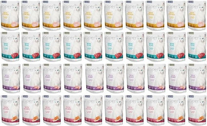 Produktbild von PIPER Animals Getreidefreies Nassfutter Mix Lachs Huhn Thunfisch Kaninchen für adulte Katzen 40x100 g