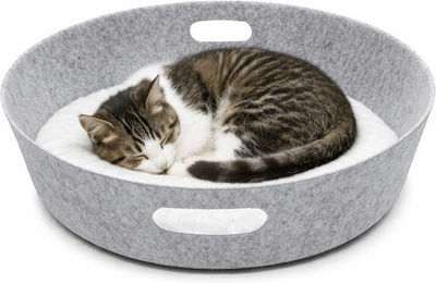 Pisi & Bili Katzenhaus und Katzenkorb aus Filz als Tierbett für Katzen und Hunde in Grau – Bild 1 von 5