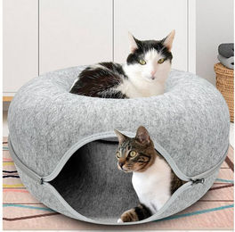 Pisi & Bili Katzenhöhle aus Filz als gemütliches Katzenbett in Grau – Bild 1 von 4
