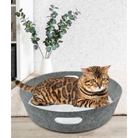 Produktbild von Pisi & Bili Katzenhöhle aus Filz mit weichem Plüsch Grau Größe L