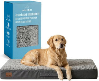 Pisi & Bili Orthopädische Hundematratze mit Memory Foam und wasserdichter Innenschicht Grau – Bild 1 von 5