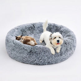 Pisi & Bili Tierbett für Hunde und Katzen aus Polyester, weich und waschbar, Grau – Bild 1 von 5