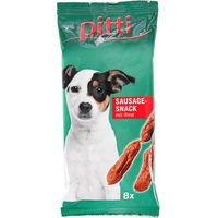 Produktbild von pitti Sausage Snack Rind Wurst für Hunde mit hohem Fleischanteil und ohne Zucker 8 Stück