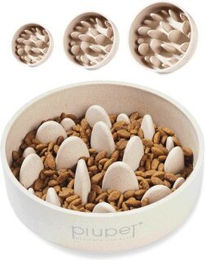 PiuPet Anti-Schlingnapf Slow Feeder aus Bambus für Hunde in Beige Groß - 0,4 l – Bild 1 von 5