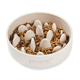 PiuPet Antischlingnapf für Hunde Slow Feeder aus Bambus und Kunststoff Beige 1,4L - 1,4 l – Bild 1 von 7