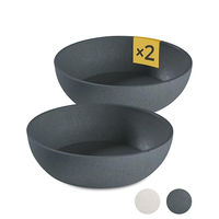 Produktbild von PiuPet Futternapf aus Bambus Grau 2 x 1L - 1 l