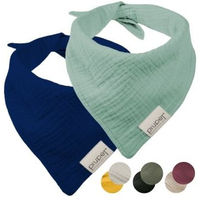 Produktbild von PIUPET Hundehalstuch 2er Set aus Baumwolle Blau/Türkis Größe S