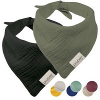Produktbild von PIUPET Hundehalstuch-Set aus Baumwolle Schwarz Grün Größe L