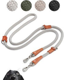 PIUPET Hundeleine aus Baumwolle grau 2m - 2 m – Bild 1 von 4