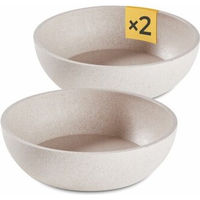 Produktbild von PIUPET Hundenapf-Set für große Hunde aus Bambus und PP in Beige mit 1L Fassungsvermögen - 2 x 1 l