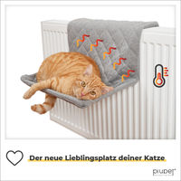 Produktbild von PiuPet Katzen Heizungsliege Grau aus Polyester für alle Altersstufen - 1 Stk.