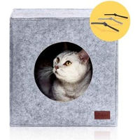 Produktbild von PiuPet Katzenhöhle aus Filz mit Kissen XXL Grau für erwachsene Katzen