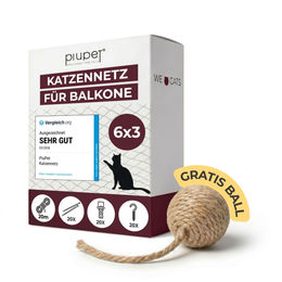 PiuPet Katzennetz transparent 6x3 m aus Nylon für Balkon und Fenster – Bild 1 von 3