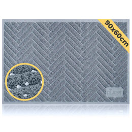 PiuPet Katzenstreu-Matte XXL in Grau aus Kunststoff mit Anti-Rutsch-Beschichtung 90cm x 60cm – Bild 1 von 13