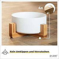 Produktbild von PiuPet Keramik Futternapf Set mit Ständer für Hunde und Katzen 850ml - 2 x 850 ml