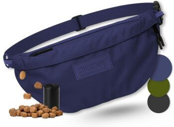 PiuPet Leckerlitasche für Hunde wasserdichte Gassitasche aus Polyester in Blau – Bild 1 von 7