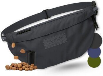 PiuPet Leckerlitasche für Hunde wasserdichte Gassitasche aus Polyester Schwarz – Bild 1 von 7